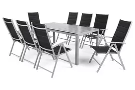 Lauko baldų komplektas Ibiza 185 cm Aliuminis, pilkas