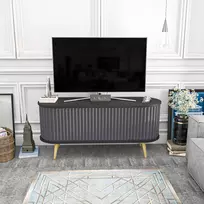 TV stovas, Hanah Home, juodas Antracitas, 140 x 64 x 43, cm