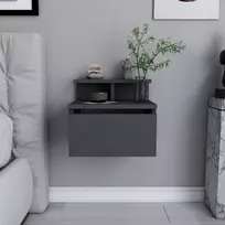 Naktinis staliukas, Hanah Home, antracitas, 39,8 x 35 x 31,9 cm
