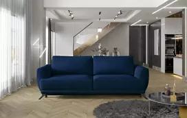 Sofa - lova Megis su patalynės dėže mėlyna, Monolith 77