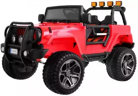 Elektromobilis The Monster Jeep 4 x 4, raudonas