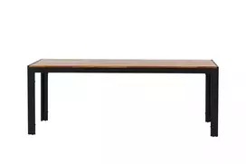 Lauko stalas Bois, 205x90 cm, Juodos kojos/Akacija
