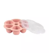 Silikoninis kūdikio maisto konteineris Multiportions Beaba (6 x 90 ml), Old Pink