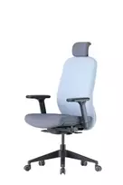 Up Up Athene ergonominė biuro kėdė Juoda, Pilkas + Mėlinas audinys
