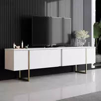 TV stovas, Hanah Home, baltas Auksinis, 180 x 50 x 30, cm