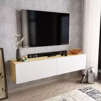 TV stovas, Hanah Home, baltas Safyras, 159,7 x 34,1 x 36,8, cm