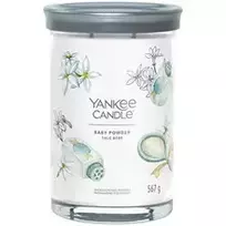 „Yankee Candle“ „Baby Powder Signature Tumbler Candle“ (kūdikių pudra) – aromatinė žvakė, 567,0 g
