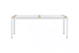 Lauko stalas Togo, 200x100 cm, Balta/Akacija