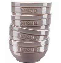 4 apvalių dubenėlių rinkinys STAUB 40508-148-0 - antikvarinis pilkas 14 cm