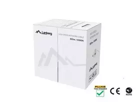 LANBERG CAT.5E UTP KABELIS 305M CU LAIDAS JUODAS FLUKE