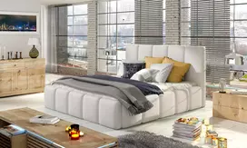 Lova Edvige Soft 17 be grotelių, be patalynės dėžės 140x200, balta spalva