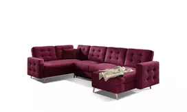 Kampinė sofa Asgard su patalynės dėže, audinys Mat Velvet 68