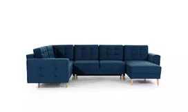 Kampinė sofa Asgard su patalynės dėže, audinys Monolith 77
