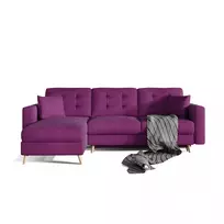 Kampinė sofa Asgard su patalynės dėže, audinys Mat Velvet 68