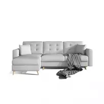 Kampinė sofa Asgard su patalynės dėže, audinys Solid 09