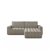 Kampinė sofa Bonett su patalynės dėže, audinys Dora 21