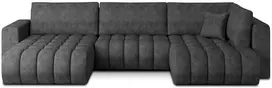 Kampinė sofa Bonito su patalynės dėže, audinys Leve 5