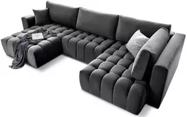Kampinė sofa Bonito su patalynės dėže, audinys Nube 6