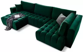 Kampinė sofa Bonito su patalynės dėže, audinys Loco 35