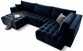 Kampinė sofa Bonito su patalynės dėže, audinys Loco 40