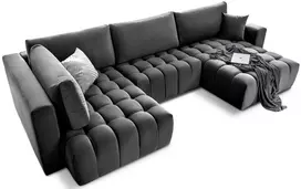 Kampinė sofa Bonito su patalynės dėže, audinys Nube 6