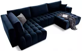 Kampinė sofa Bonito su patalynės dėže, audinys Loco 40