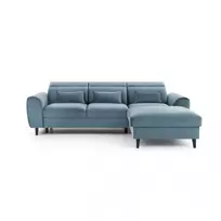 Kampinė sofa Foble su patalynės dėže, audinys Velvetmat 100