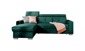 Kampinė sofa Fresia su patalynės dėže, audinys Nube 35