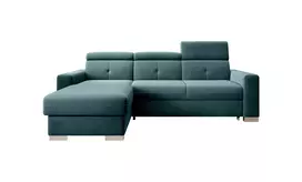 Kampinė sofa Fresia su patalynės dėže, audinys Velvetmat 38