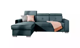 Kampinė sofa Fresia su patalynės dėže, audinys Monolith 76