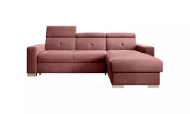 Kampinė sofa Fresia su patalynės dėže, audinys Lukso 24