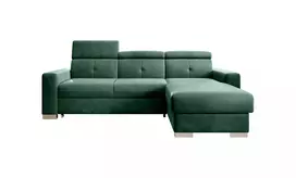 Kampinė sofa Fresia su patalynės dėže, audinys Lukso 35