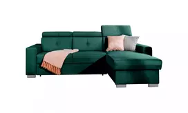Kampinė sofa Fresia su patalynės dėže, audinys Nube 35