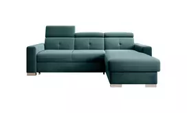 Kampinė sofa Fresia su patalynės dėže, audinys Velvetmat 38