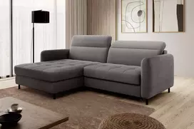 Kampinė sofa Gomsi su patalynės dėže, audinys Touch 05