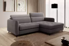 Kampinė sofa Gomsi su patalynės dėže, audinys Touch 05