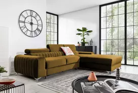 Kampinė sofa Grayson su patalynės dėže, audinys Nube 45