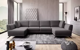 Kampinė sofa Larco su patalynės dėže, audinys Savoi 6