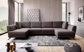 Kampinė sofa Larco su patalynės dėže, audinys Savoi 7