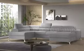 Kampinė sofa Lacante su patalynės dėže, audinys Nube 3