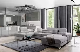 Kampinė sofa Lacante su patalynės dėže, audinys Gojo 4