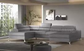 Kampinė sofa Lacante su patalynės dėže, audinys Flores 4