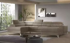 Kampinė sofa Lacante su patalynės dėže, audinys Nube 20
