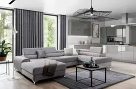 Kampinė sofa Lacante su patalynės dėže, audinys Gojo 4