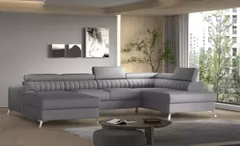 Kampinė sofa Lacante su patalynės dėže, audinys Flores 4