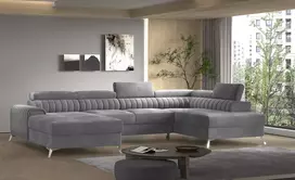 Kampinė sofa Lacante su patalynės dėže, audinys Sola 6