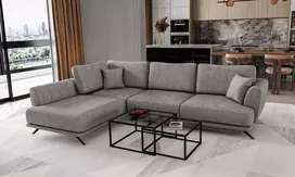 Kampinė sofa Larde su patalynės dėže, audinys Leve 4