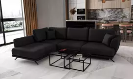 Kampinė sofa Larde su patalynės dėže, audinys Velvetmat 10