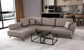 Kampinė sofa Larde su patalynės dėže, audinys Savoi 7