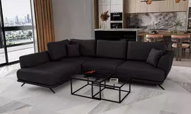 Kampinė sofa Larde su patalynės dėže, audinys Vero 10
